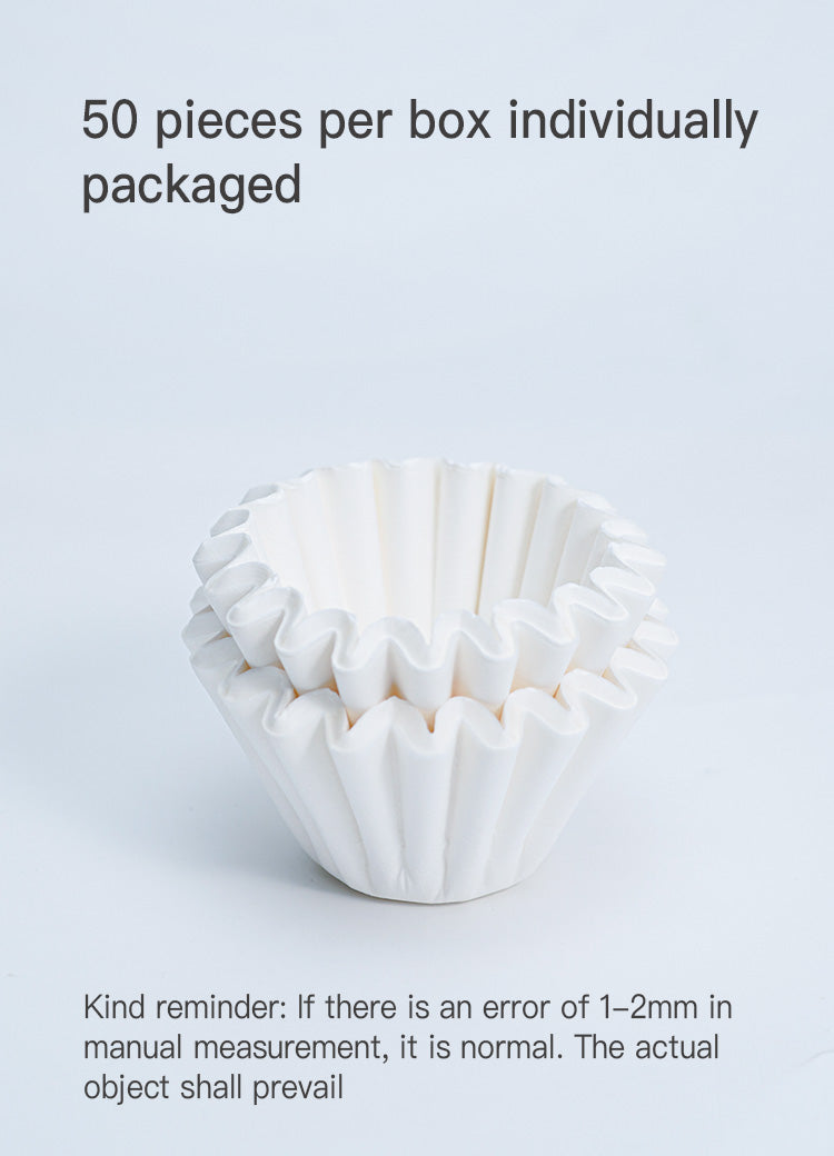 50pcs Wave Filter Paper for Pour over Coffee