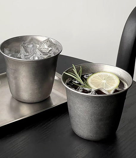 16 Ounce Stainless Steel Coffee Cups for Bar, Home, Restaurant